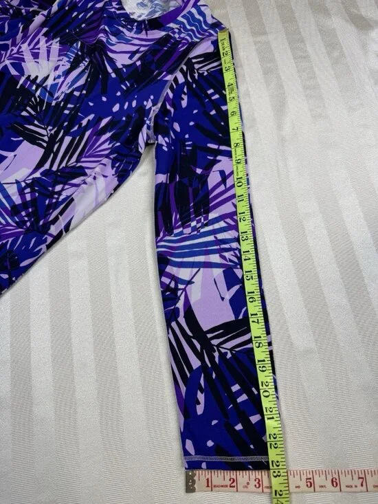 LL Bean Womens SunSmart UPF 50 Long Sleeve Shirt Medium Floral Tropical NWOT - Picture 8 of 10